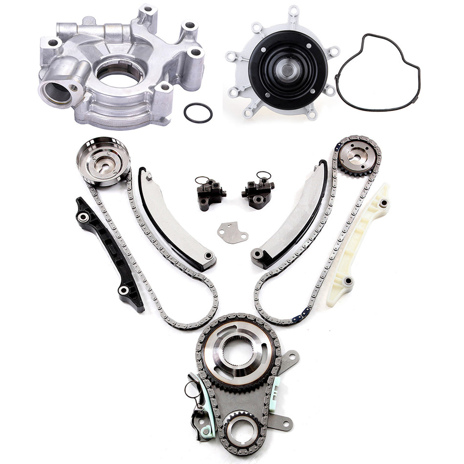 Timing Chain Water Oil Pump Kit For 04-12 Dodge Jeep Mitsubishi 3.7L SOHC