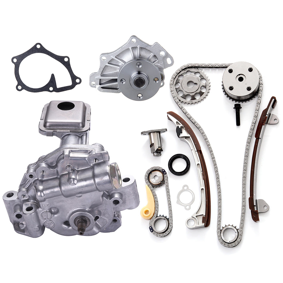 Timing Chain Water Pump Oil Pump Kit For Toyota 2.0L 2.4L DOHC 16v 2AZFE 01-09