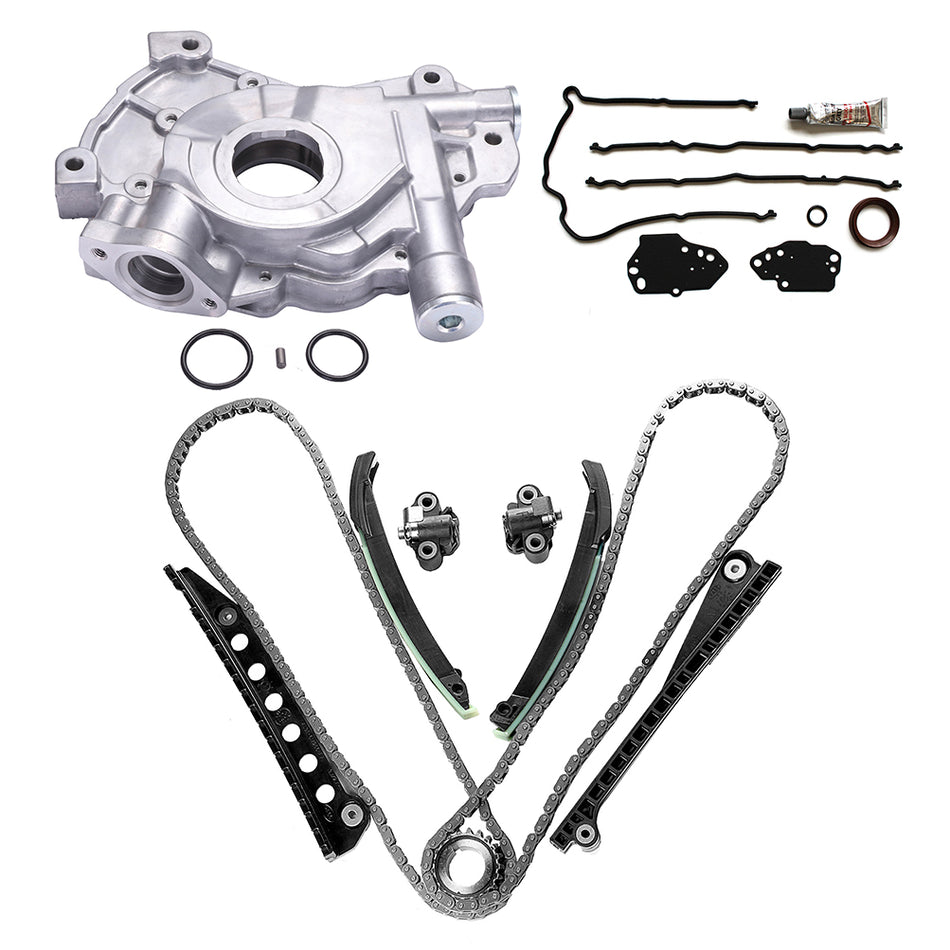 Timing Chain Cover Gasket Kit Oil Pump For 04-14 Ford Expedition F150 F250 5.4L