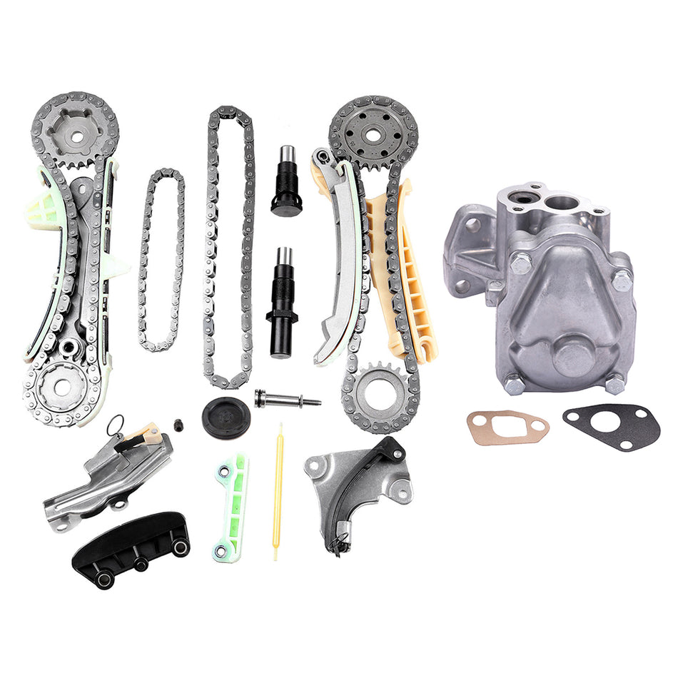 For 4.0L Ford Mazda Mercury SOHC V6 Engine Timing Chain Kit w/ Gears + Oil Pump