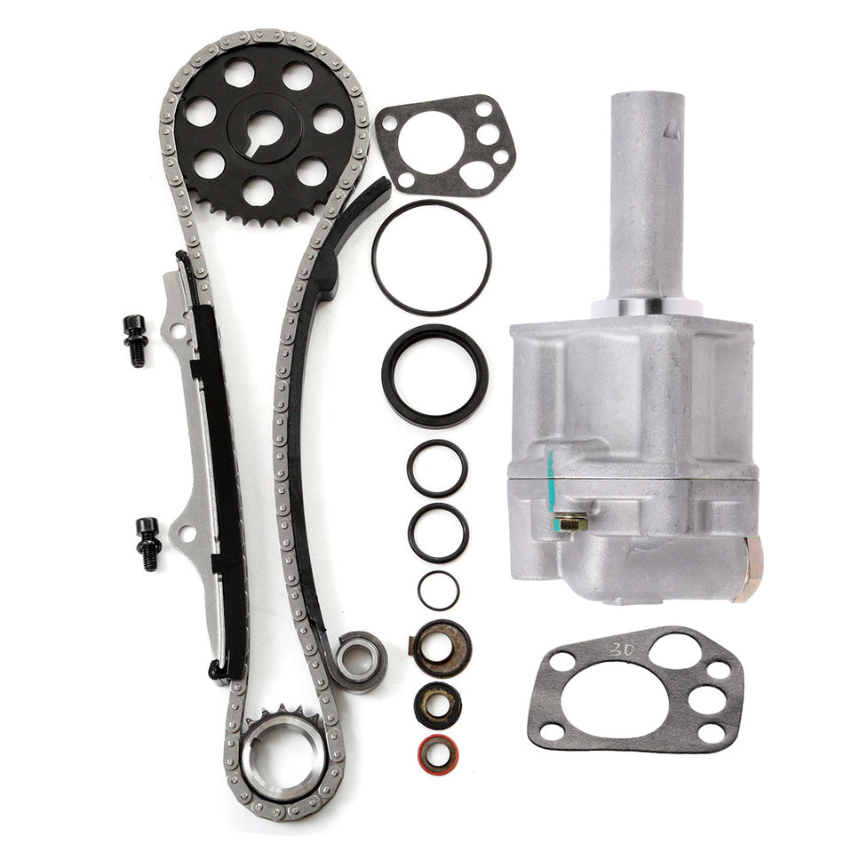 Timing Chain Kit Oil Pump 89-97 For Nissan 240SX For PickUp 2.4L SOHC 12v KA24E