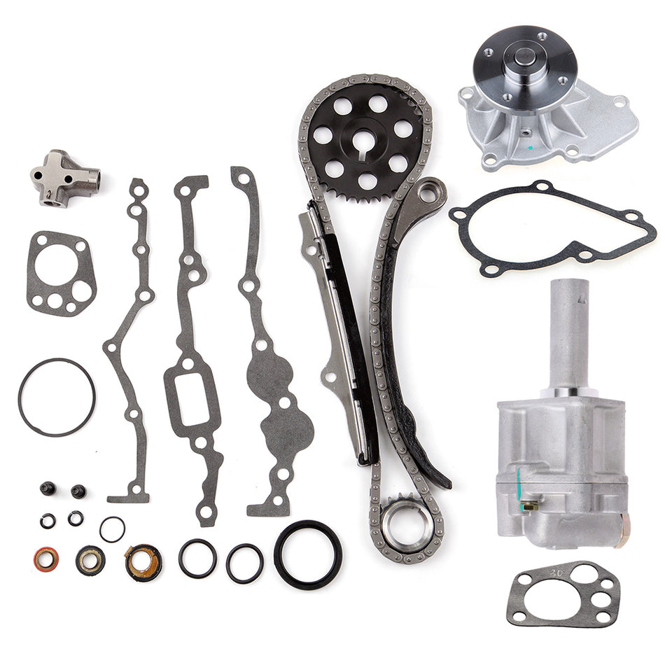 For 89-97 2.4L Nissan 240SX D21 Pickup Timing Chain Kit Water & Oil Pump KA24E