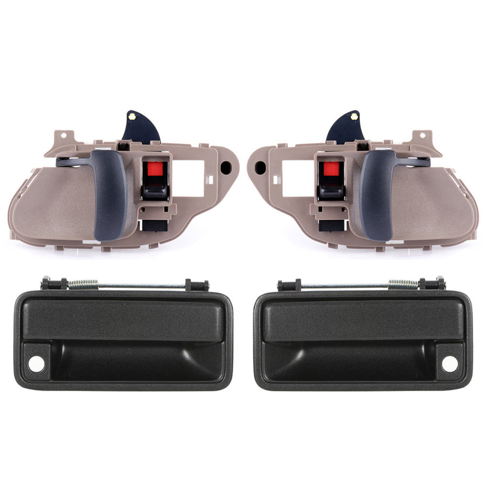 Door Handle Inside and Outside Set of 4 Beige Black and 1995 GMC Yukon 1995-2000 Chevrolet Tahoe