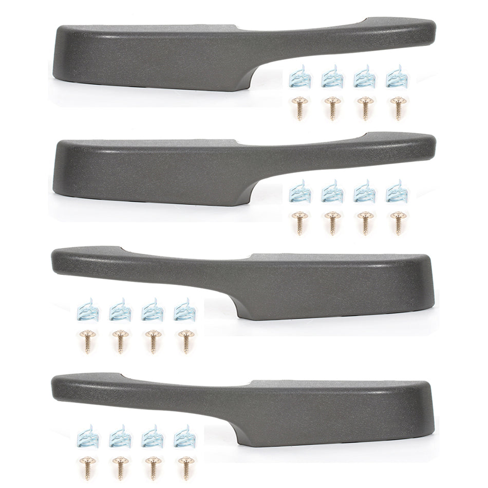 Armrest Pull Handle Pewter Front Inner Left Right 2Pair Set 03-18 GMC Savana 2500 04-18 GMC Savana 3500