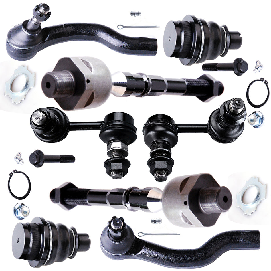 Front Lower Ball Joint Steering Sway Bar Tie Rod End For 2005-2015 Nissan Xterra