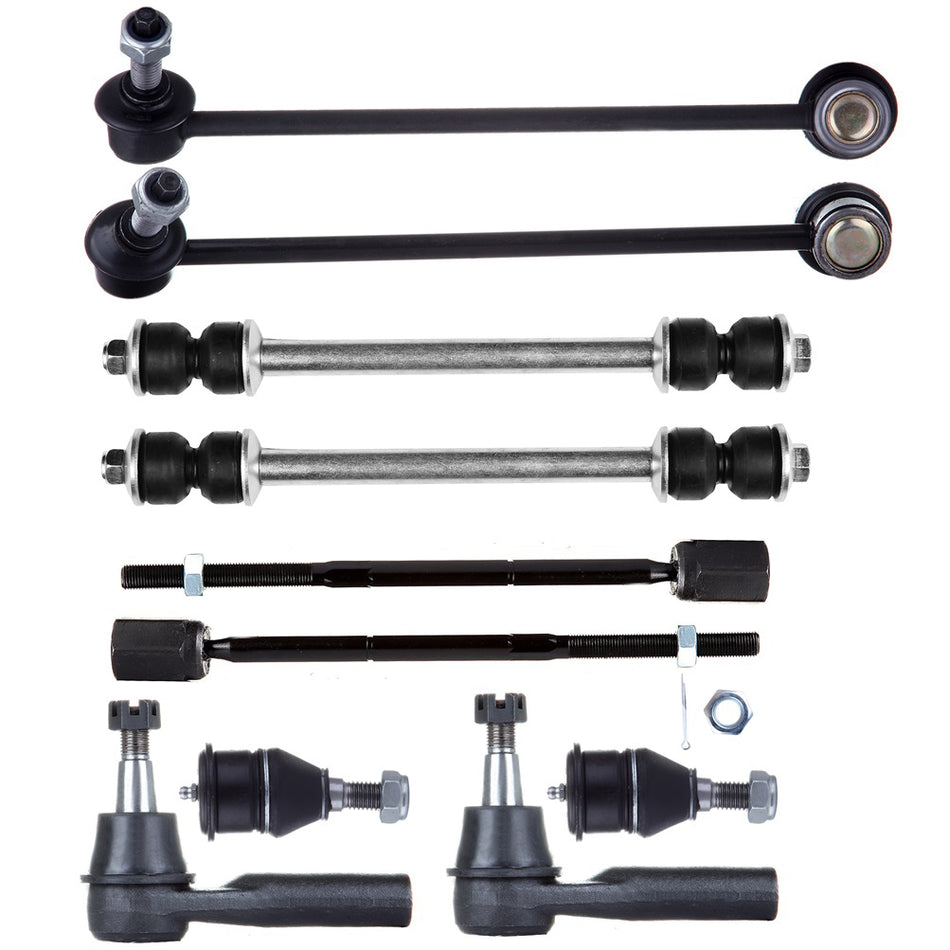 Front Lower Ball Joints Steering Sway Bar Tie Rod End For 1996-2007 Ford Taurus