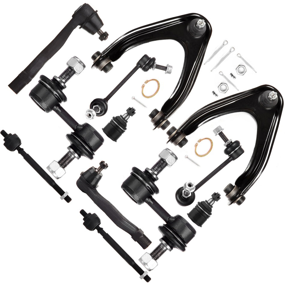 12Pcs Upper Control Arm Ball Joint Tie Rod End Supension Kit For 97-01 Honda CRV