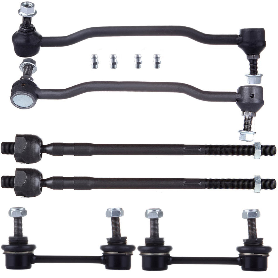 Front Rear Steering Sway Bar Inner Tie Rod End Suspension Kit For 2002-06 Altima