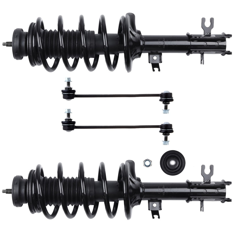 For Chevy Aveo Pontiac G3 4 Piece Complete Struts Assemblies w/ Sway Bar Links