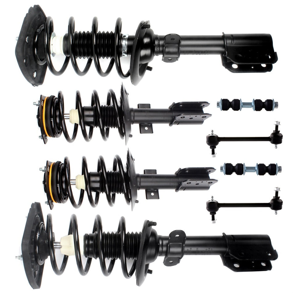 For Buick Chevy 8 Piece Complete Strut Assemblies w/ Sway Bar End Links