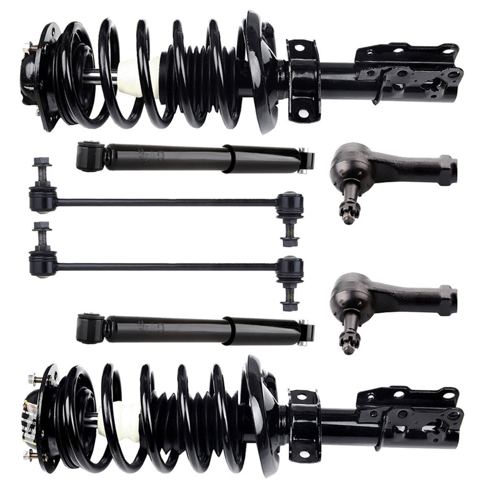 For Chevy Cobalt HHR 06-10 Full Struts Shocks Outer Tie Rod Sway Bar Link Kit