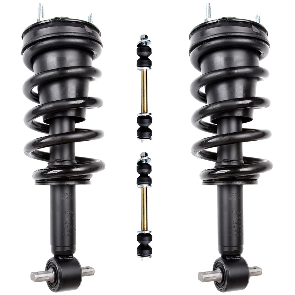For Cadillac Chevy GMC SUV 07-13 Front Complete Struts Sway Bar End Link