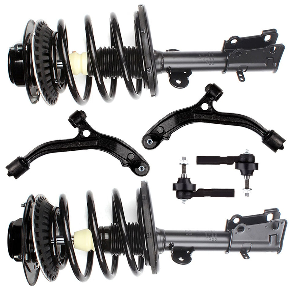 6pc Front Struts Tie Rod Control Arm Ball Joint For Chrysler Dodge 2001-2007