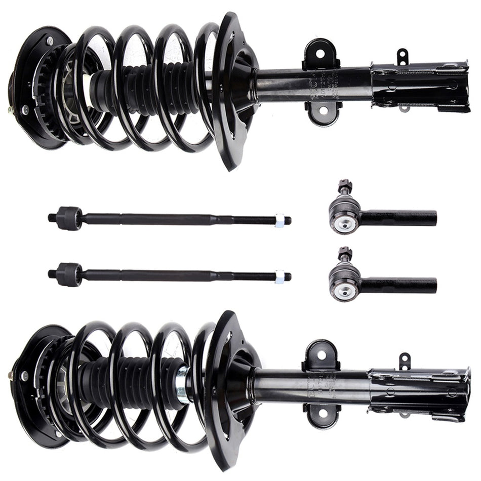 For 04-08 Chrysler Pacifica 6pc Complete Front Struts Control Arms Tie Rod Set