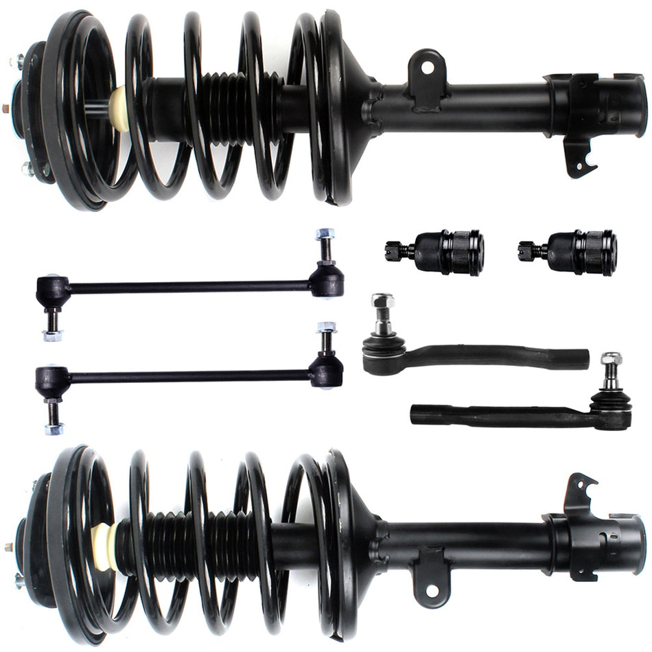 Front Strut Assembly & Coil Spring Outer Tierod Ball Joint for 2001-02 Acura MDX