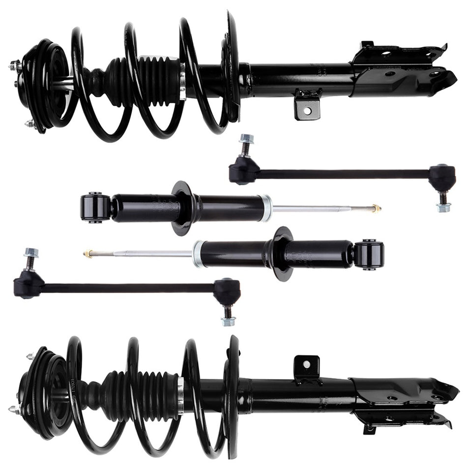 For 07-09 Caliber Compass Patriot Front Quick Struts Rear Shock and and and Sway Bar Link