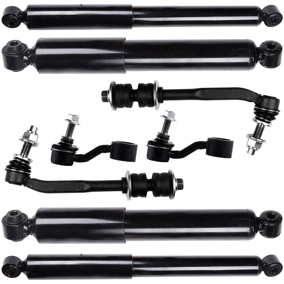 For 2004-09 Dodge Durango Chrysler Aspen Front & Rear Absorber Shocks and and and Sway Bar