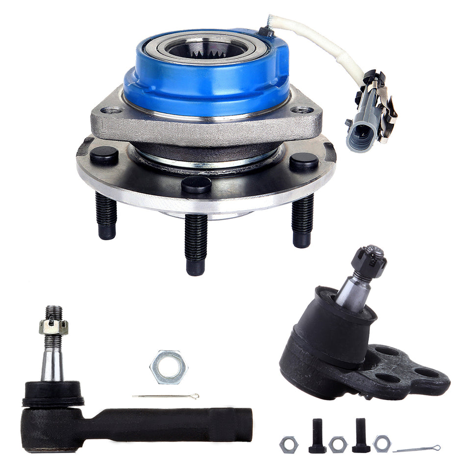 Tie Rod End Ball Joint and Wheel Hub For 00-02 Dodge Ram 2500 Dodge Ram 3500