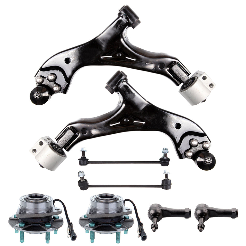 8x Fits 2005 2006 Chevy Equinox Pontiac Torrent Wheel Bearing & Hub Control Arm