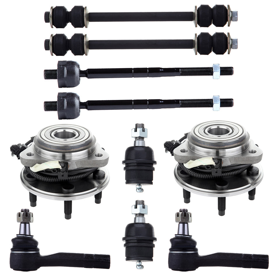 10PCS Front Wheel Hub Tie rod ball Joint Fits Explorer Ranger Mountaineer B4000