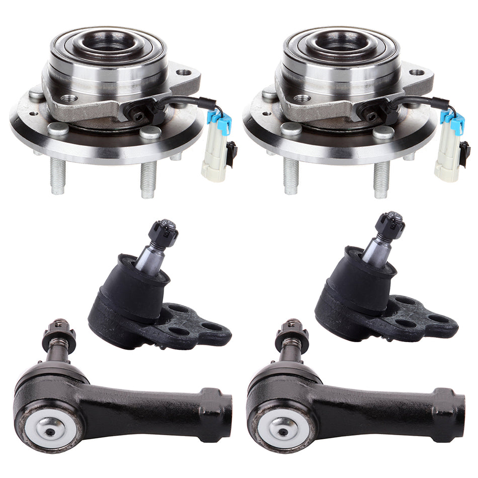 Front Tie Rod End Ball Joints Wheel Hub Bearing For Chevrolet Equinox Torrent