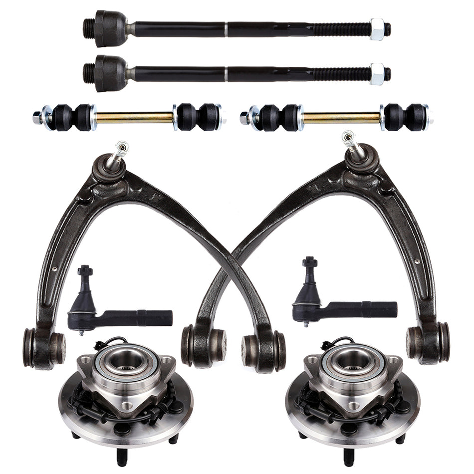 12Pc Fits 2007-2013 Chevrolet Silverado 1500 Front Wheel Bearings Suspension Kit