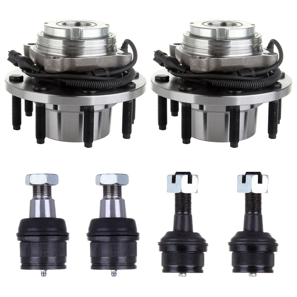 Front Lower Ball Joint with Wheel Hub Bearing For 2000 2001 2002 Ford Excursion