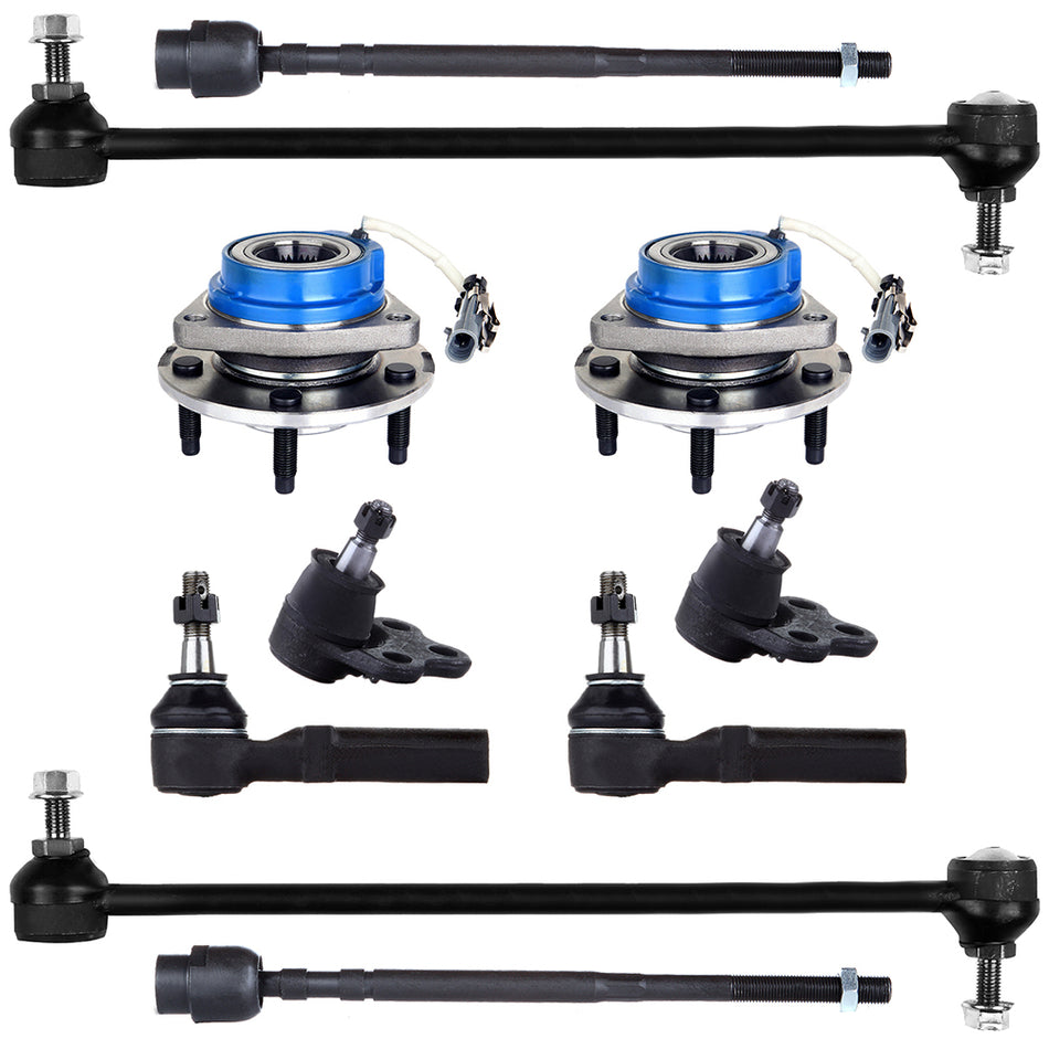 10pcs For 2004-08 Pontiac Wheel Hub & Bearing Assembly 5-Bolt w/ABS & Suspension