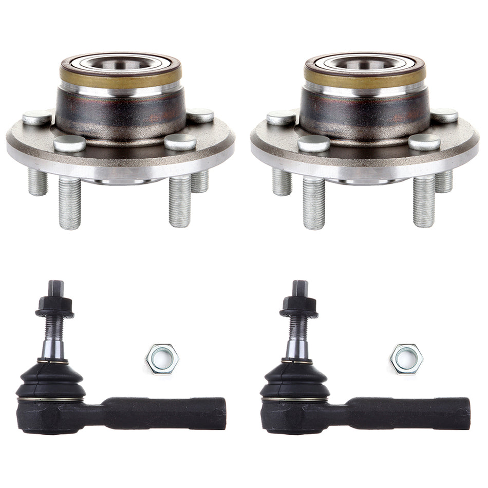 Fit Fits CHRYSLER and DODGE Wheel Hub & Bearing Assembly Outer Tie Rods 4 pieces