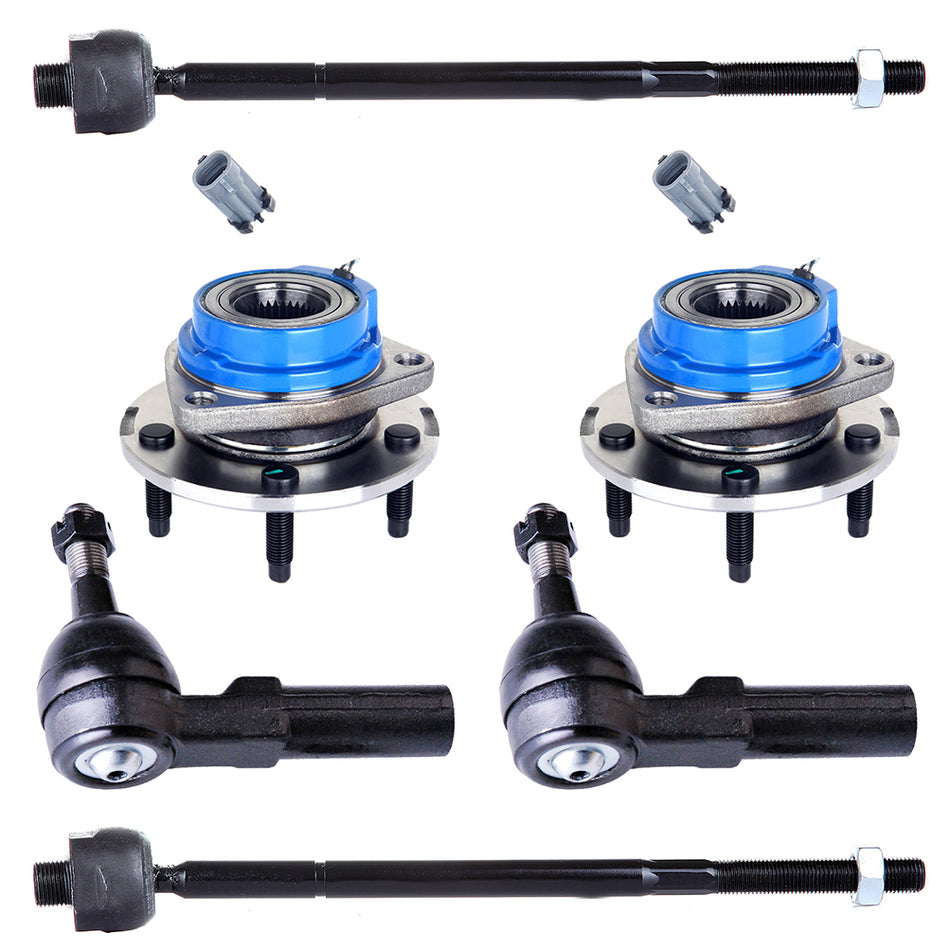 Front Wheel Hub Bearing Assembly Outer Tie Rods 00-05 Buick LeSabre 00-05 Cadillac DeVille