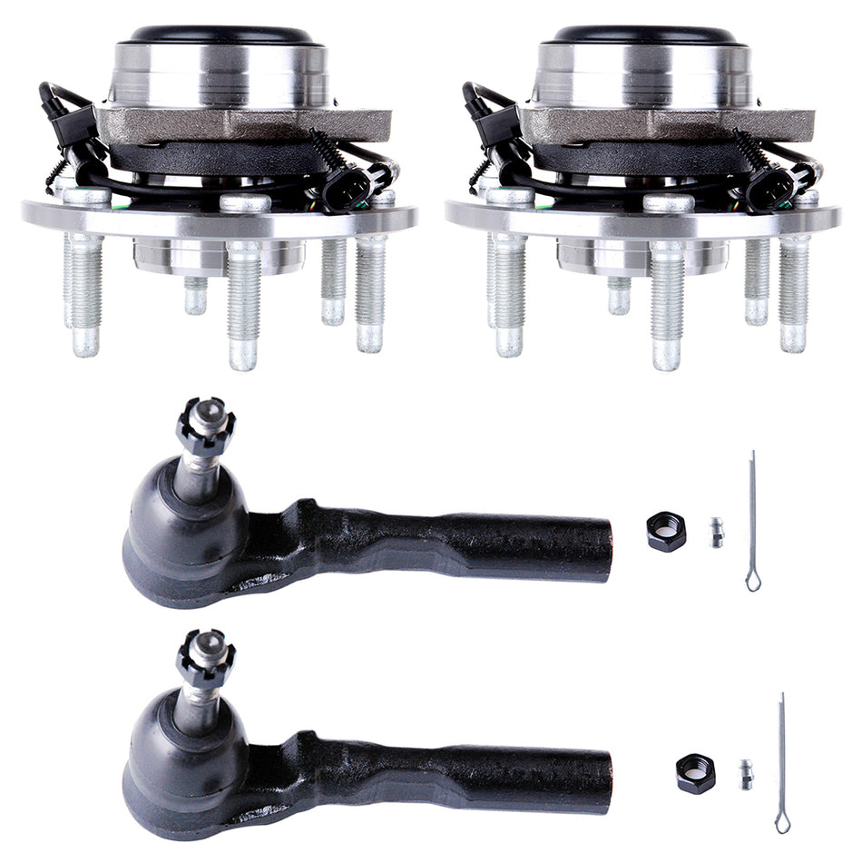 Wheel Hub Bearing and Tie Rod For 99-07 Chevrolet Silverado 1500 GMC Sierra 1500