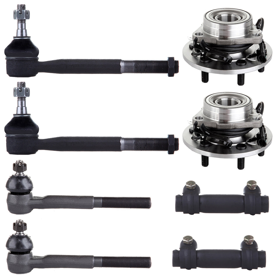8x Wheel Hub Bearing Assembly Tie Rod End Adjusting Sleeve for GMC and CHEVROLET