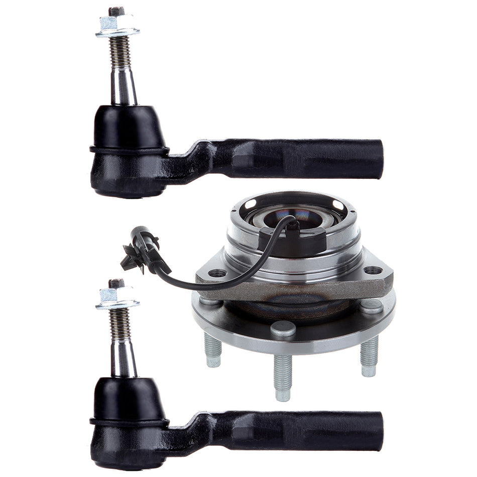Wheel Hub & Bearing Outer Tie Rod For 04-12 Chevrolet Malibu 05-10 Pontiac G6
