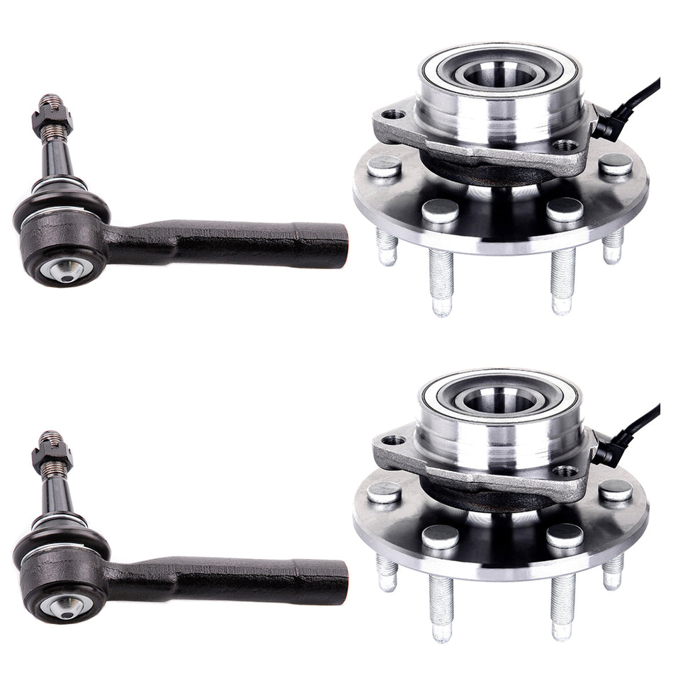 Wheel Hub Bearing Outer Tie Rod Ends 02-06 Cadillac Escalade 00-06 GMC Yukon