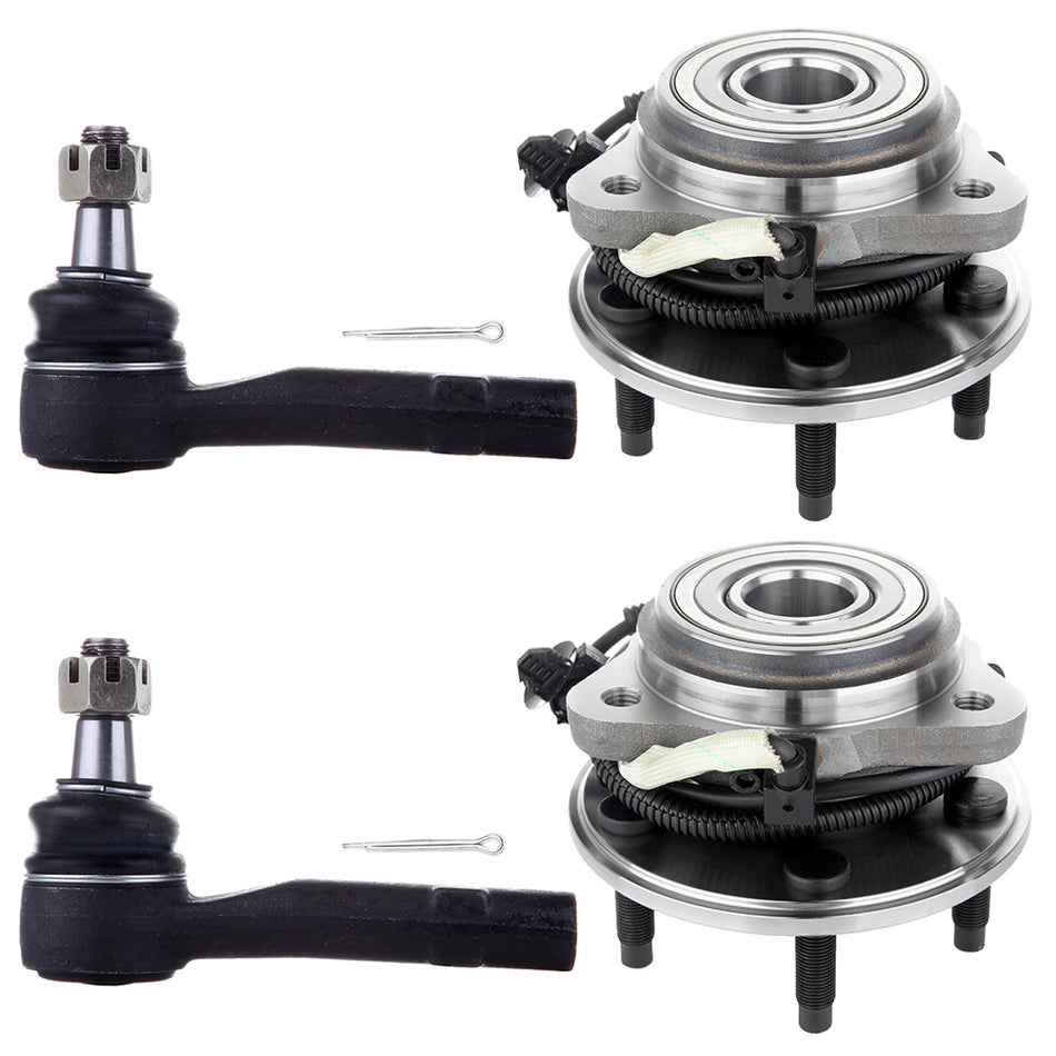 Front Tie Rod End Steering Linkages Wheel Hub Bearing For 1998-01 Ford Explorer