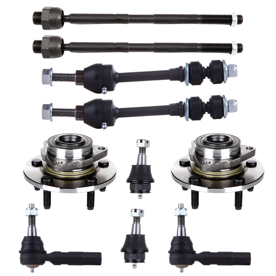 2002-2005 Dodge Ram 1500 Wheel Bearing & Hub Ball Joint Sway Bar Link Tie Rod End