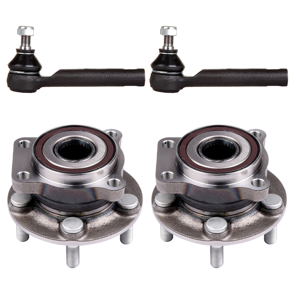 Fits 2005-2014 Subaru Legacy and Outback Wheel Hub & Bearing Tie rods 4 pieces