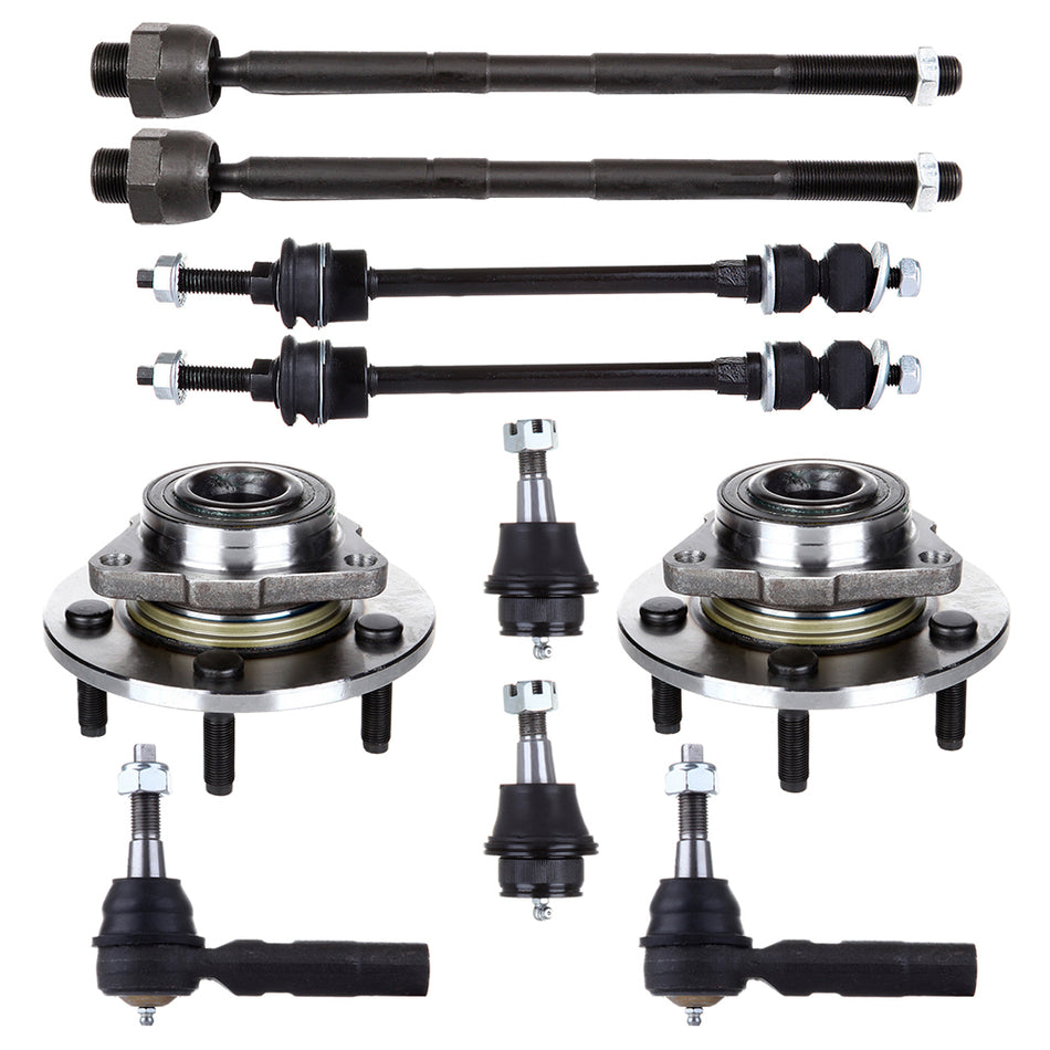 2002-2005 Dodge Ram 1500 Front Wheel Bearing Hub Ball Joints Sway Bars Link