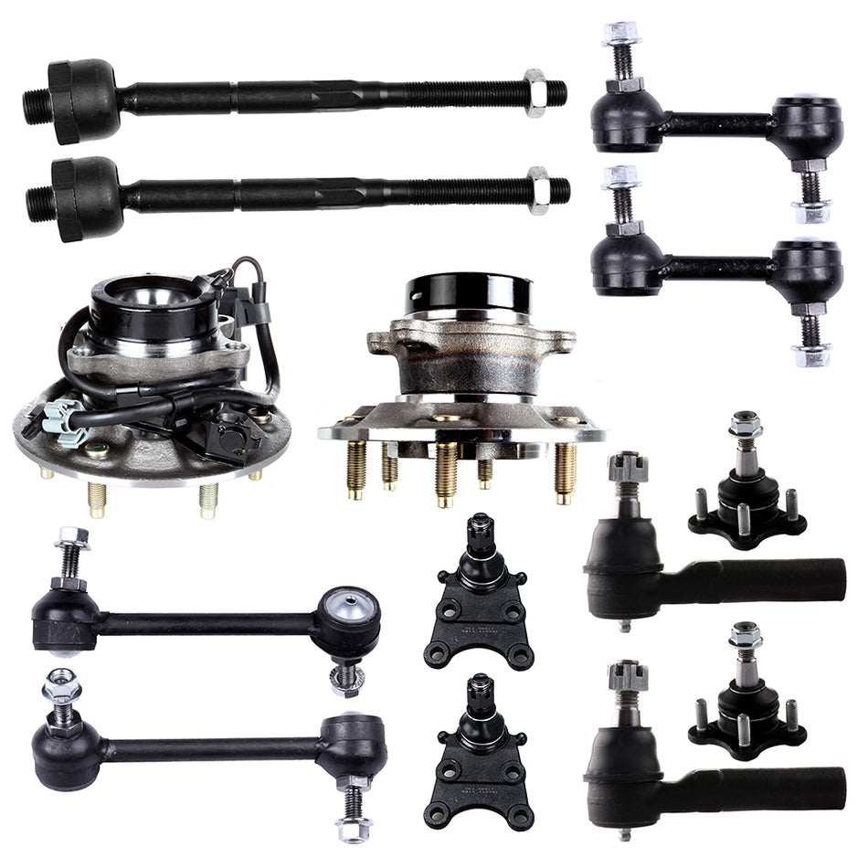 For 2004 2005 Colorado Canyon 2WD - 14pc Front Wheel Bearings and and and Sway Bar Links