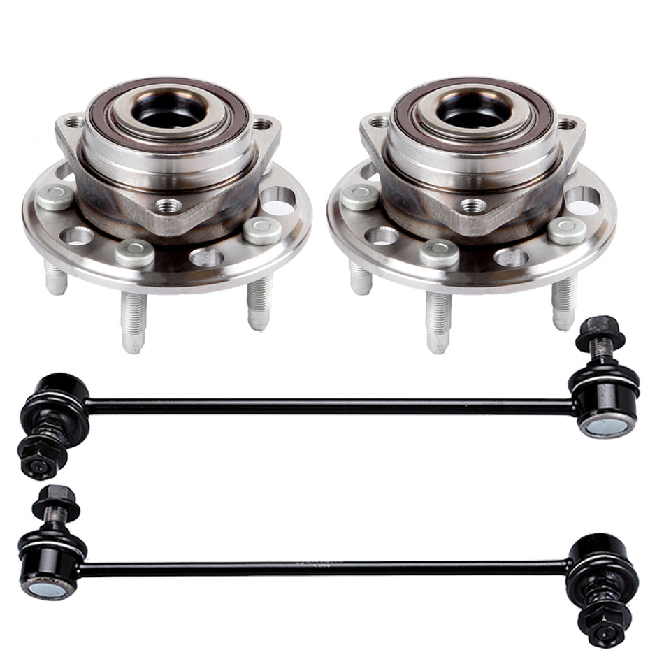 Front Wheel Hub Bearing Assembly Sway Bar Links For 10-17 Chevrolet Equinox 10-15 GMC Terrain