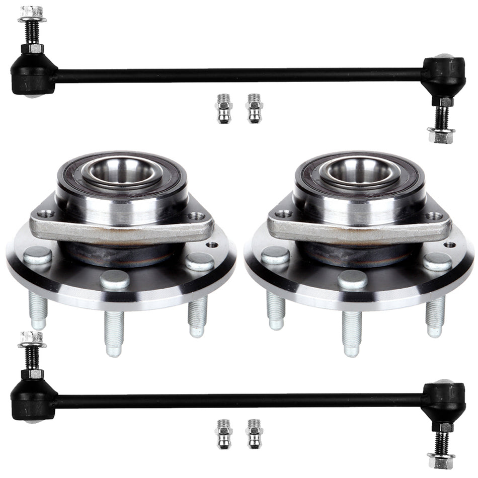 Sway Bar Links For 11-13 Buick Enclave 11-14 GMC Acadia With Wheel Hub Bearing 4Pcs