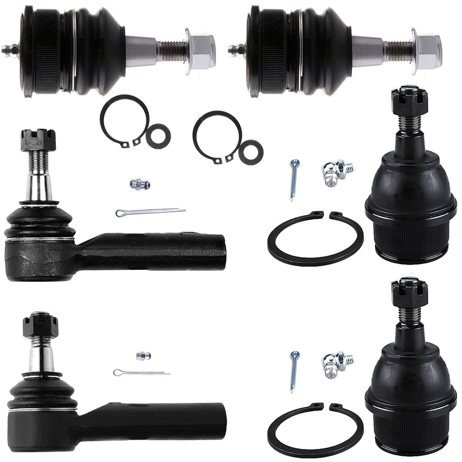 Front Lower Upper Ball Joints Steering Outer Tie Rod End For 2006-2010 Commander