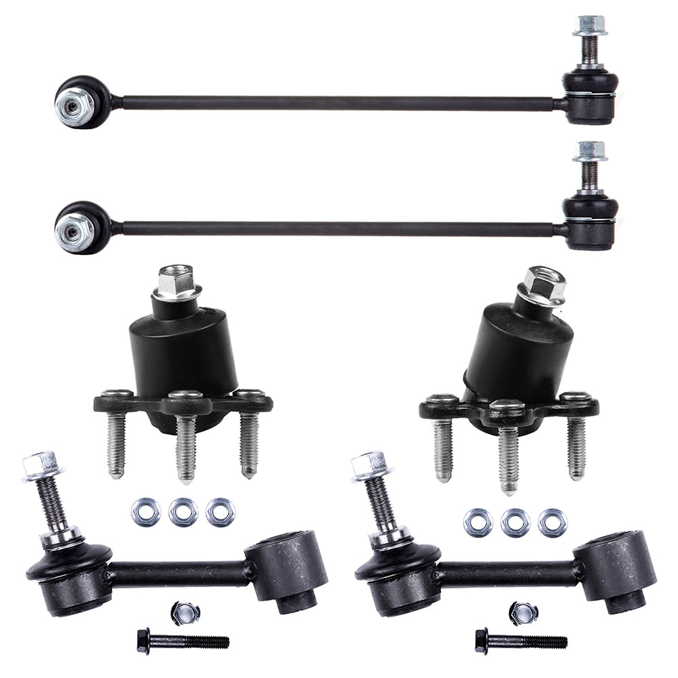 Set Of 6Pc For 2006-2013 Volkswagen Brand New Front Rear Sway Bar Ball Joint Kit