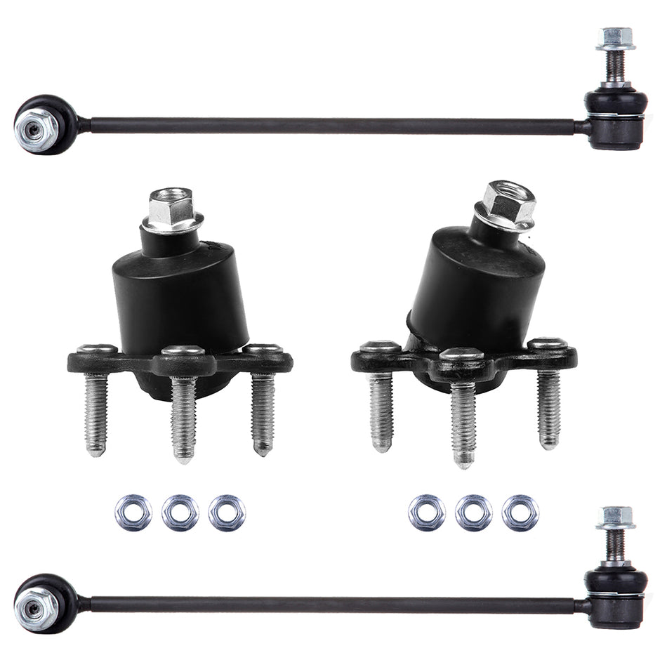 Set Of 4Pcs Brand New Front Ball Joints Sway Bars Kit For Volkswagen Passat CC