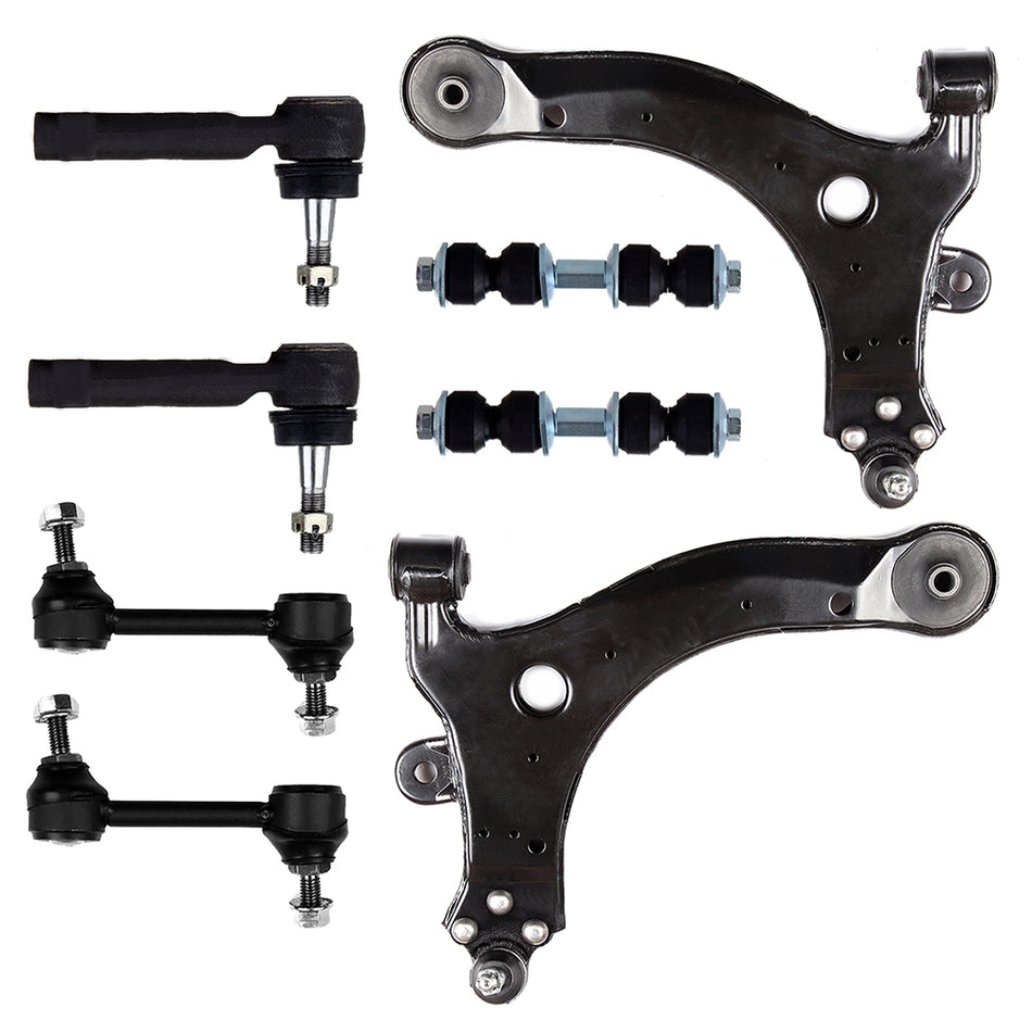 8Pcs Front Lower Control Arm Tie Rod Sway Bar Fits 2002-2005 Chevrolet Venture
