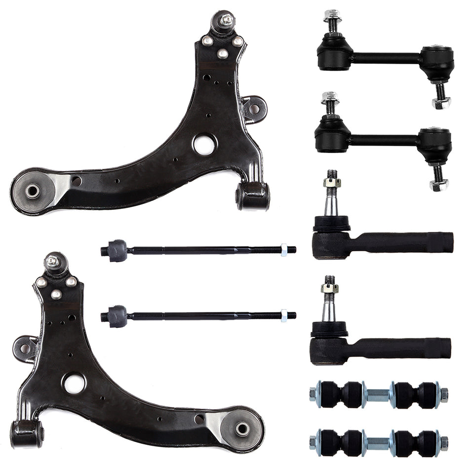 10Pcs New Front Lower Control Arm & Ball Joint Kit For 2002-2004 Pontiac Montana