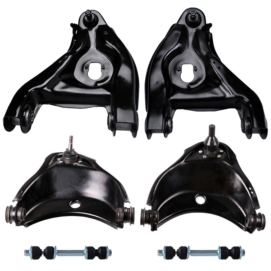 6x Front Upper Lower Control Arms Sway Bar Kit for 19951999 GMC YUKON 2WD