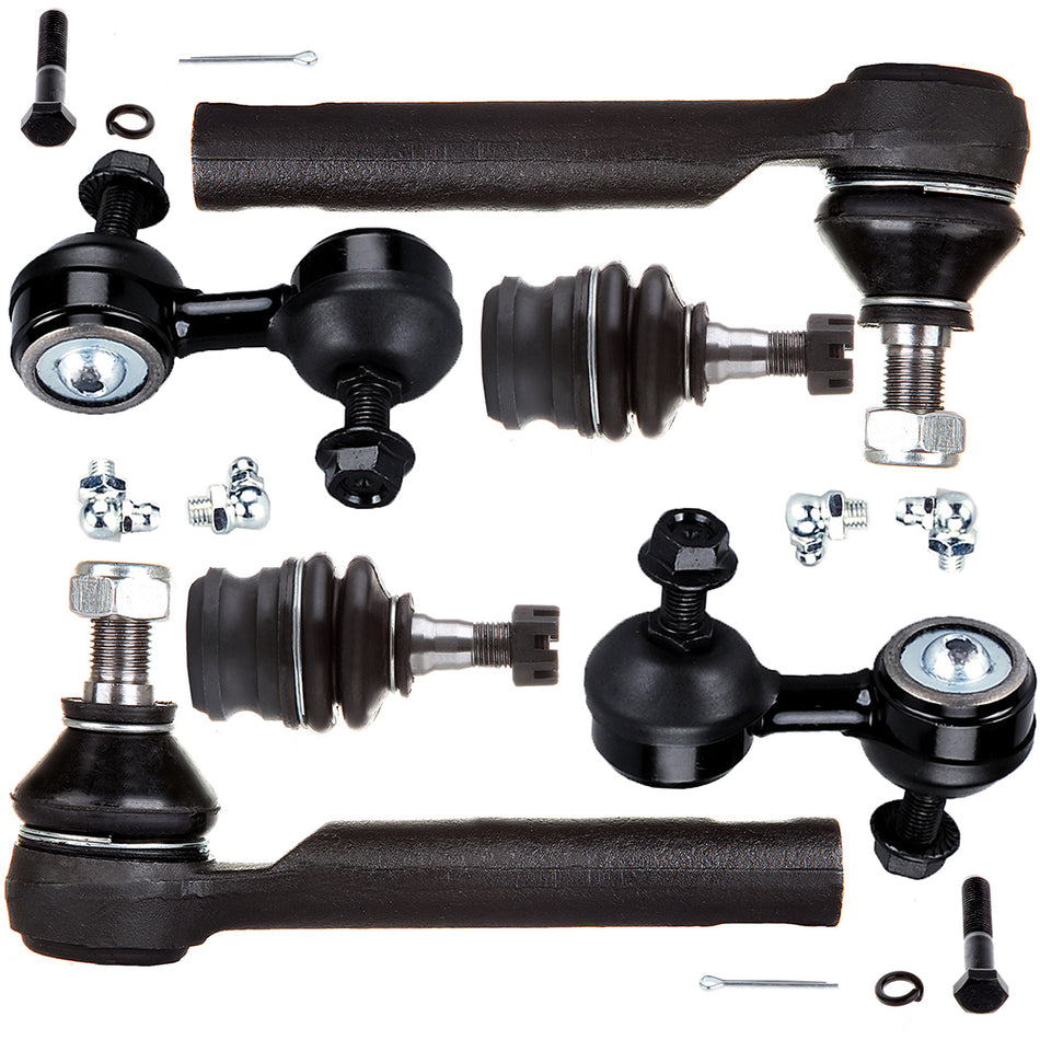 Front Lower Ball Joints Steering Sway Bar Tie Rod End For 03-13 Subaru Forester