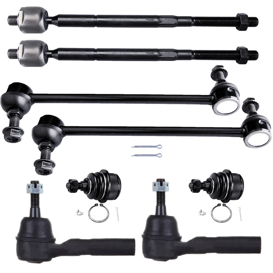 2009-2015 Dodge Journey Front Lower Ball Joints Steering Sway Bar Tie Rod End
