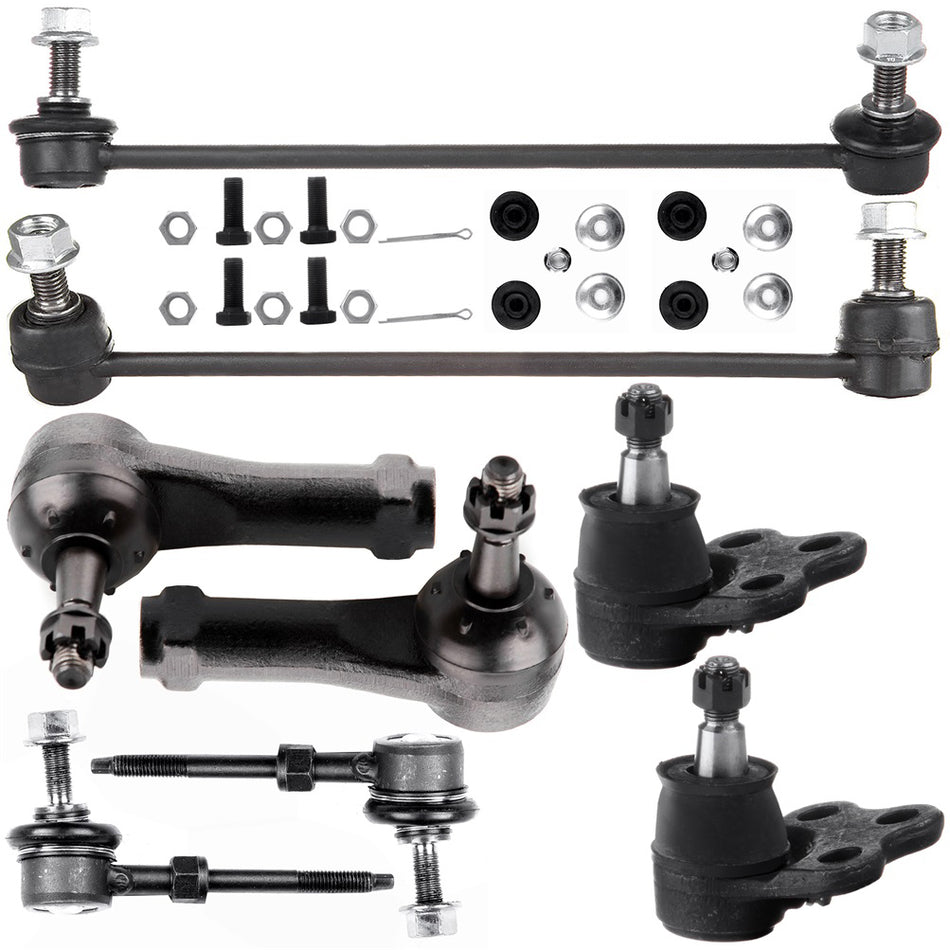 Ball Joint Sway Bar Tie Rod End For 02-07 Saturn Vue 05-06 Chevrolet Equinox 8Pcs